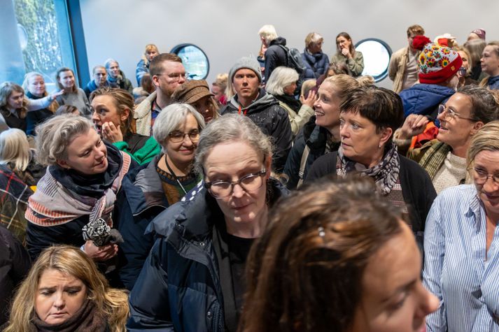 Það bókstaflega sauð á kennurum þegar þeir mættu í Ráðhúsið í dag.