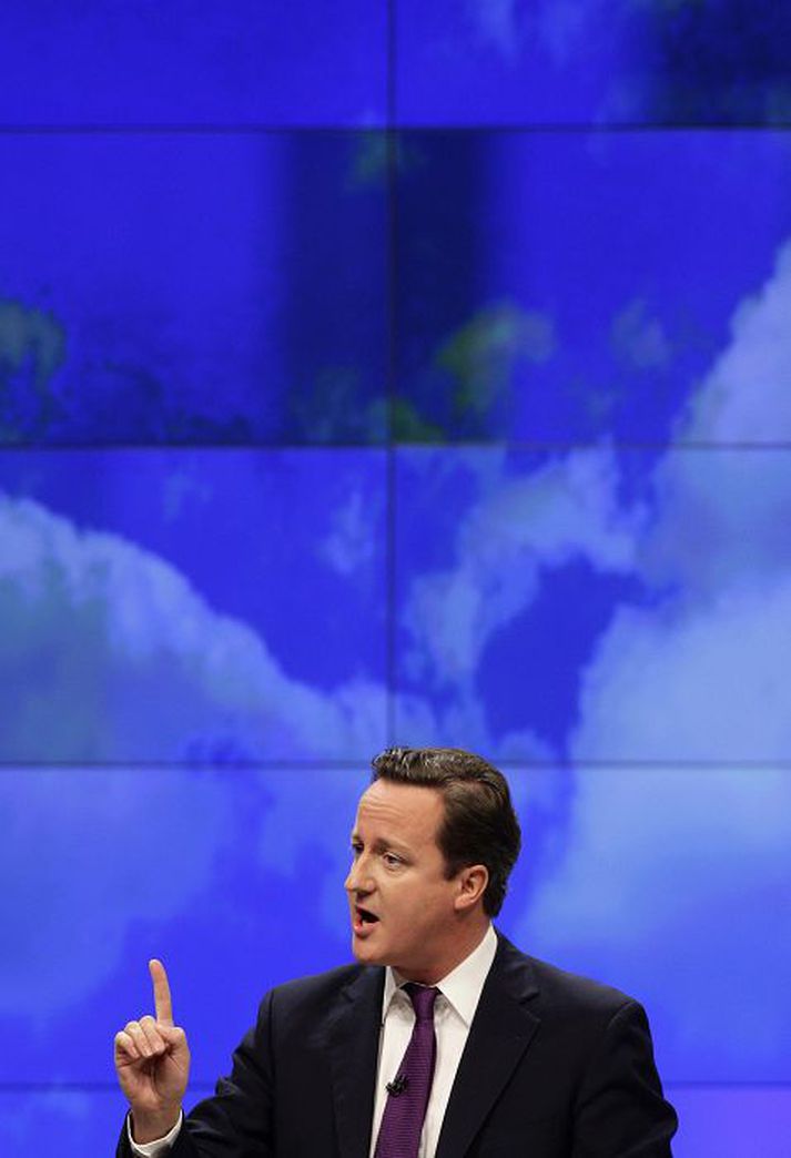 David Cameron Forsætisráðherra Bretlands á flokksþingi Íhaldsflokksins.
Fréttablaðið/AP