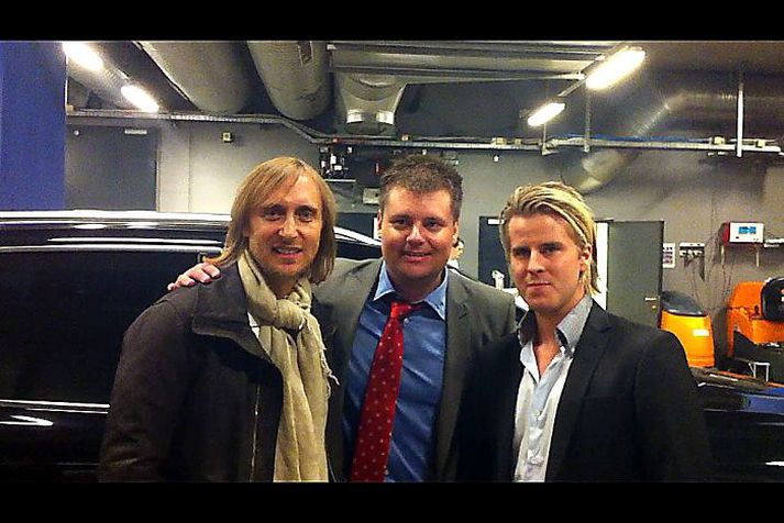 David Guetta og félagar hans í Sky Agency á góðri stund