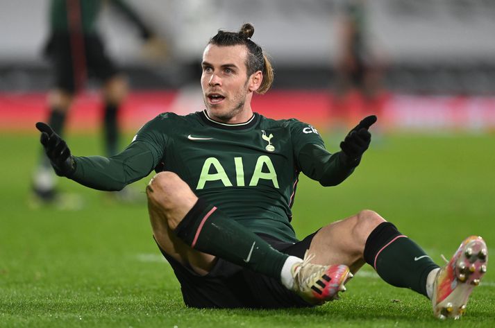 Gareth Bale í leik með Tottenham fyrr á þessari leiktíð.