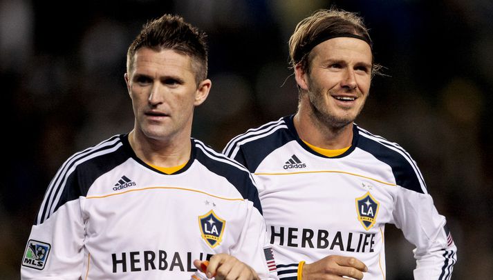 Robbie Keane og David Beckham.