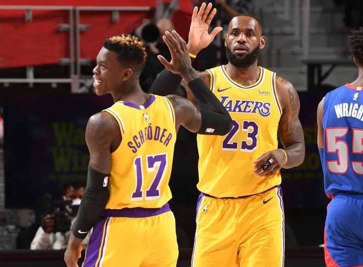 Dennis Schröder og LeBron James verða liðsfélagar að nýju í sumar.