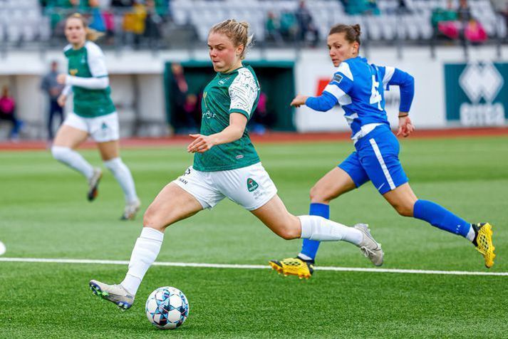 Agla María Albertsdóttir í leik með Breiðablik