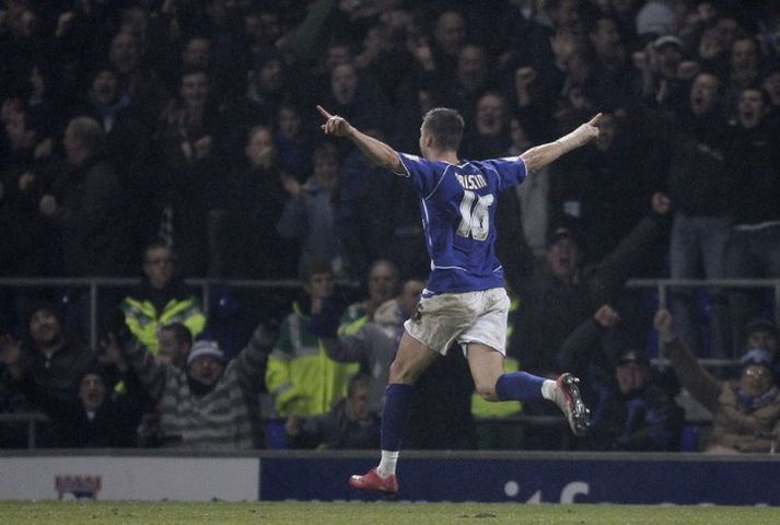 Priskin skoraði sigurmark Ipswich í deildabikarnum gegn Arsenal á Portman Road