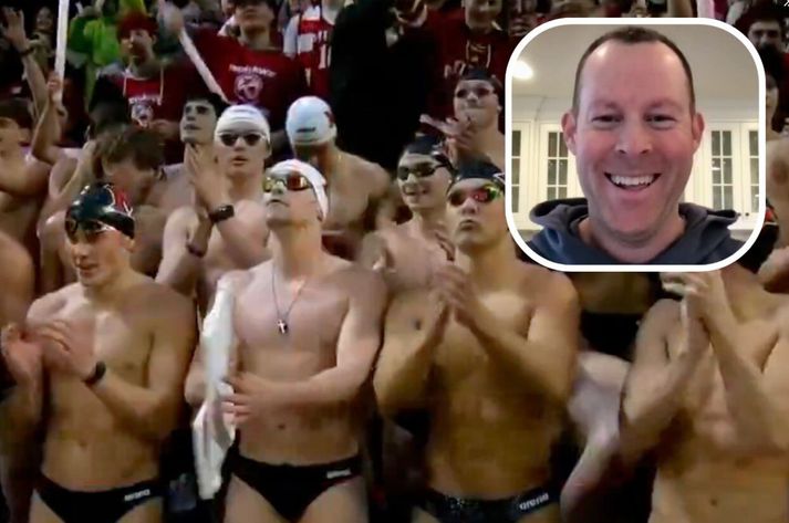 Travis Steele, þjálfari Miami, hefur gefið öllum loforð um að mæta á sundskýlu í sjónvarpið og þakka um leið sundliði skólans fyrir stuðninginn.