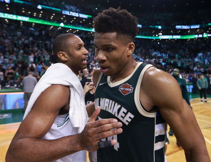 Al Horford óskar Giannis Antetokounmpo góðs sumarfrís