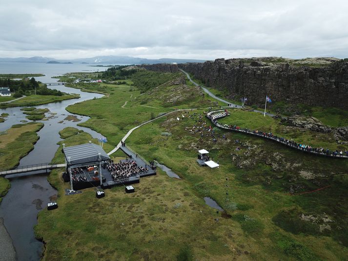 Það var fámennt í brekkunni.