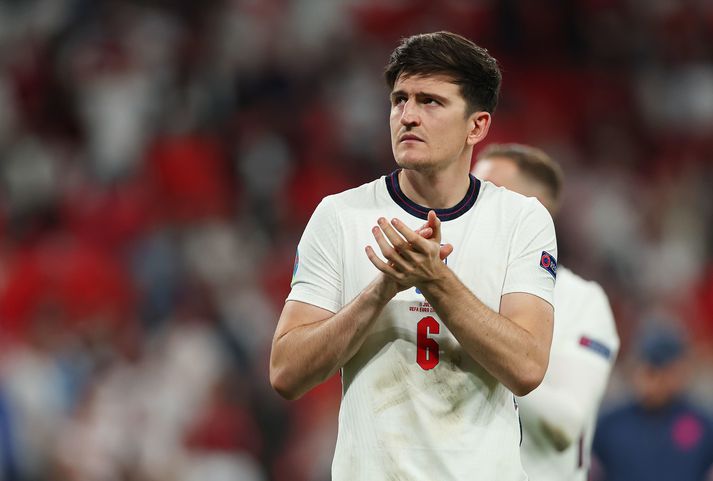 Harry Maguire lék vel á EM og var valinn í úrvalslið mótsins.