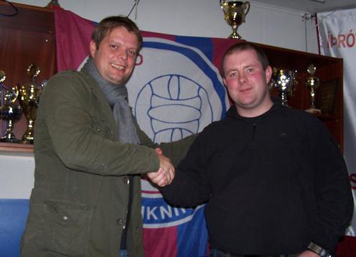 Róbert Arnþórsson, framkvæmdastjóri Leiknis, og Garðar Gunnar Ásgeirsson.