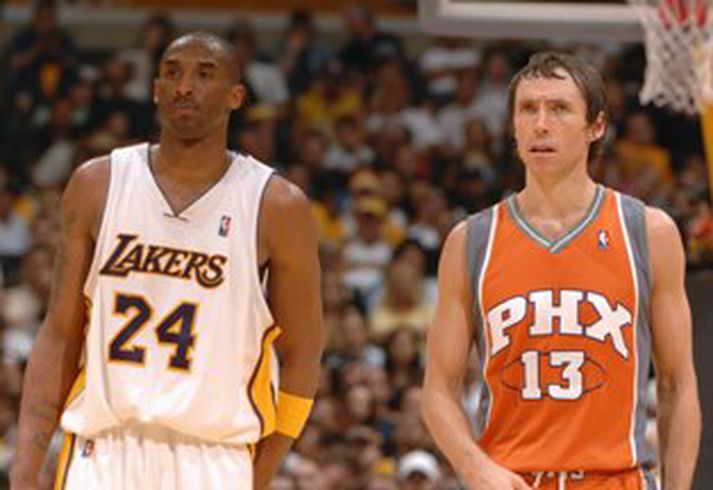 Kobe Bryant og Steve Nash keppa í þriggja stiga skotkeppninni