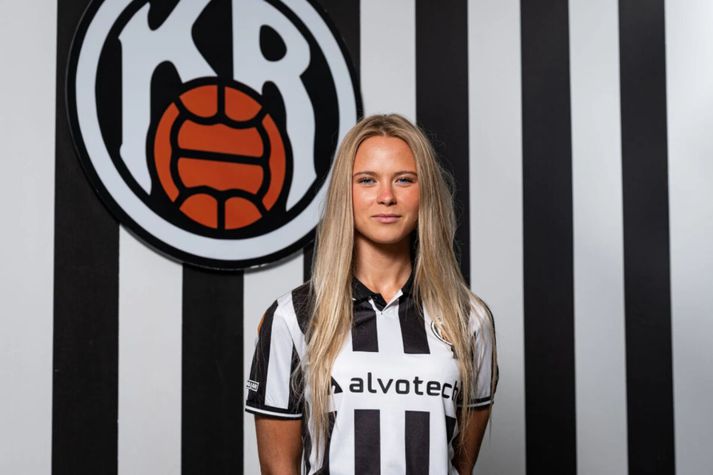 Katla Guðmundsdóttir skoraði mark KR í toppslag kvöldsins