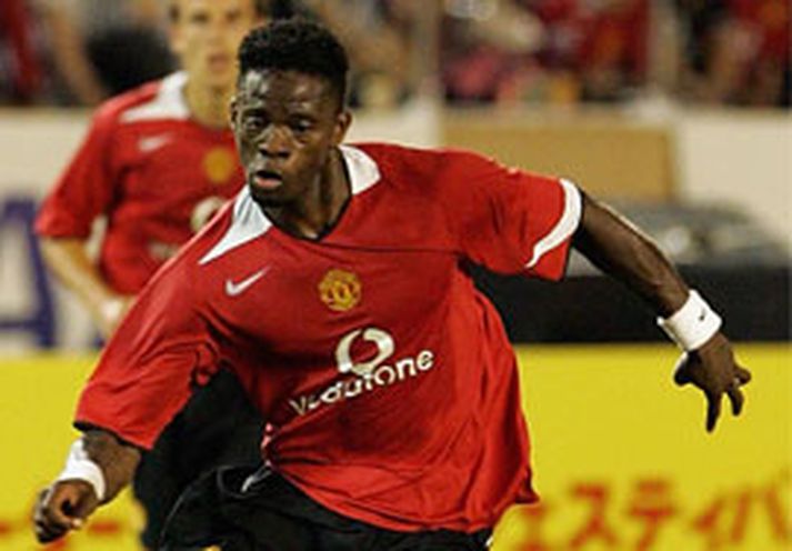 Louis Saha skoraði mark United í fyrri hálfleik