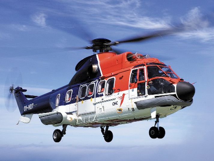 Þyrlan sem fórst austan við skosku borgina Aberdeen í dag var af gerðinni Super Puma.