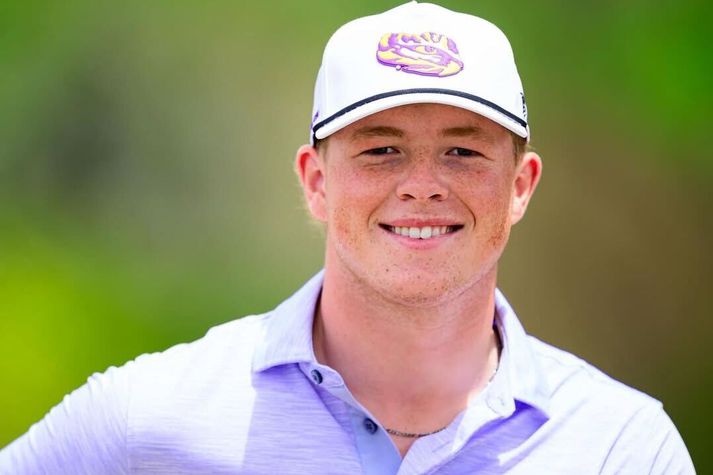 Gunnlaugur Árni Sveinsson skrifaði nýjan kafla í íslenska golfsögu í kvöld.