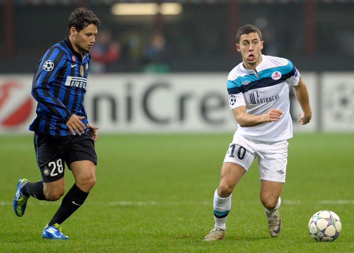 Hazard í leiknum gegn Inter í Meistaradeildinni.