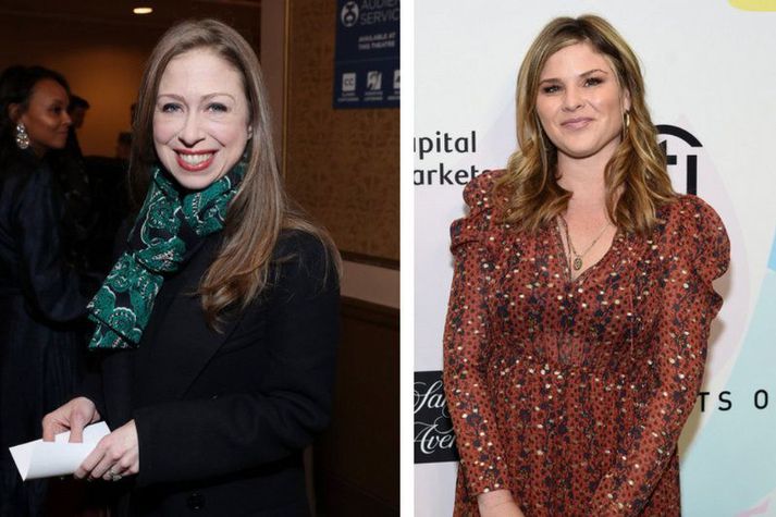 Chelsea Clinton og Jenna Bush Hager hafa báðar sett pening í kvennafótboltann í Bandaríkjunum.