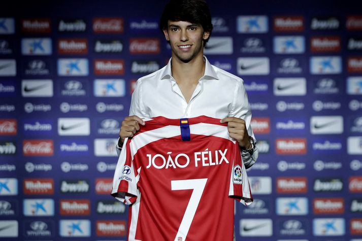 Joao Felix spilar að sjálfsögðu í númer sjö hjá Atlético Madrid.