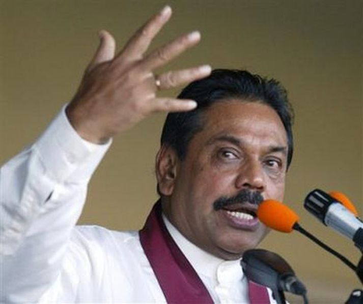 Mahinda Rajapaksa, forseti Sri Lanka,