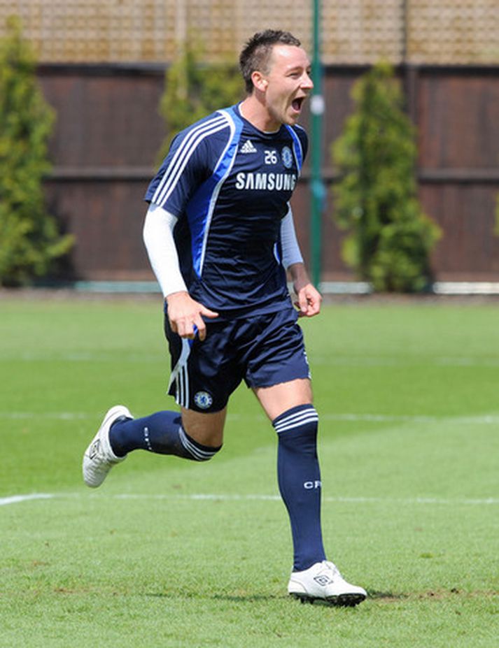 John Terry á æfingunni í dag.