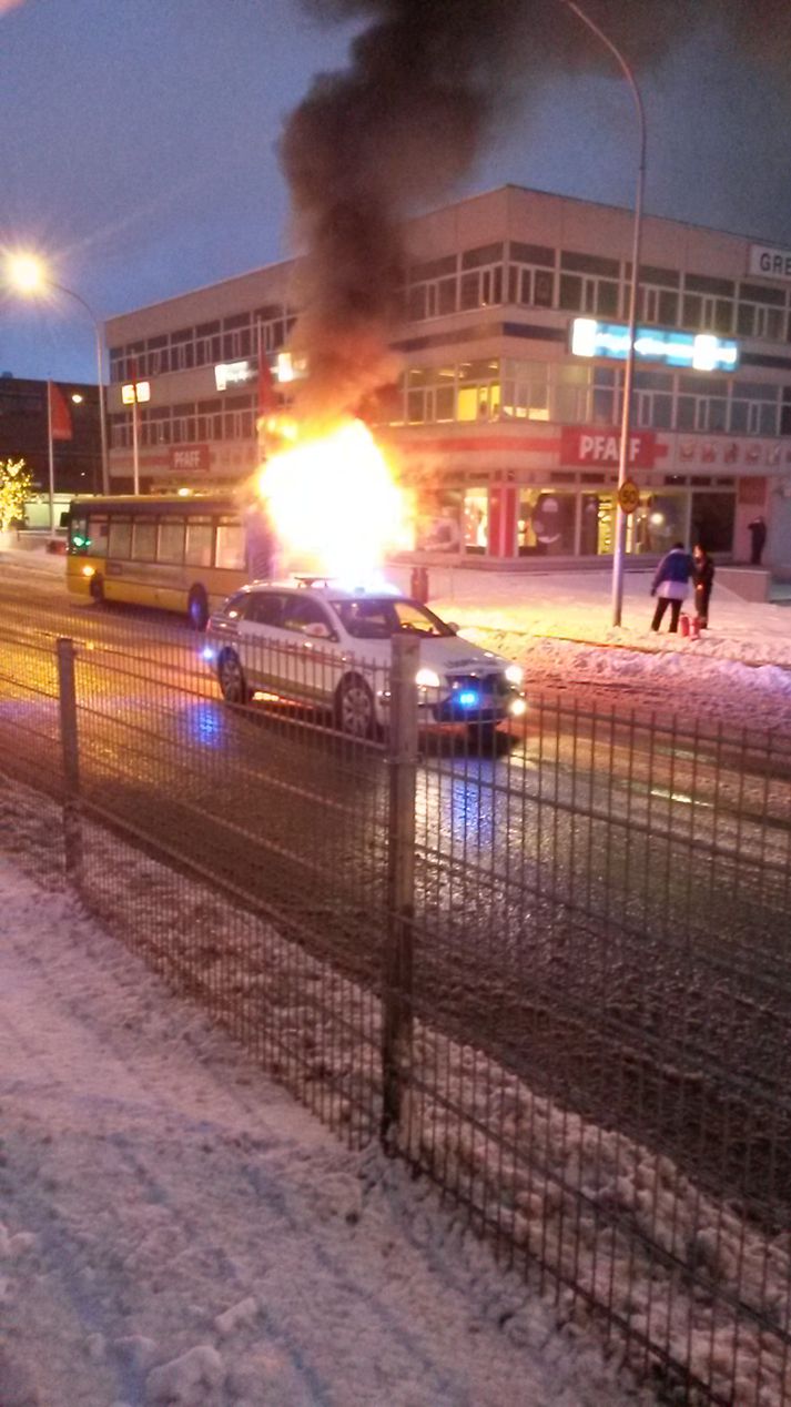Frá vettvangi.