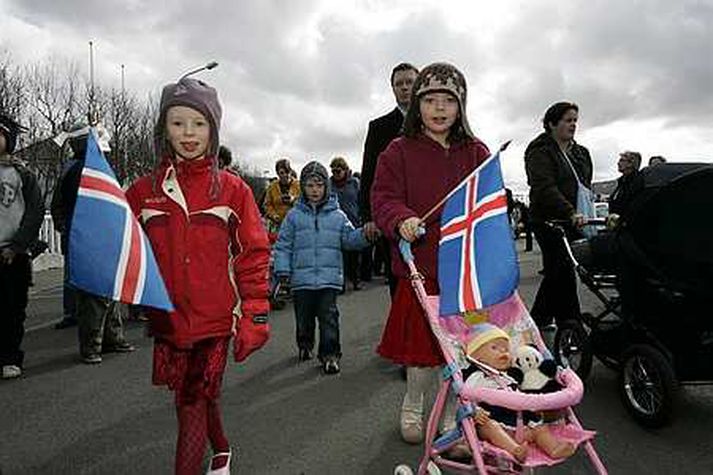 Á sumardaginn fyrsta.