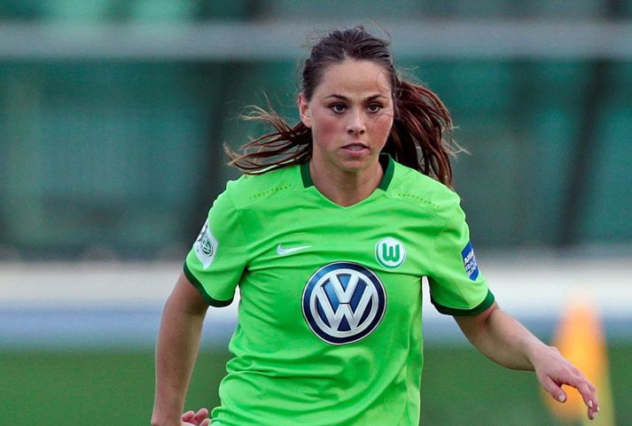 Sara Björk Gunnarsdóttir í leik með Wolfsburg.