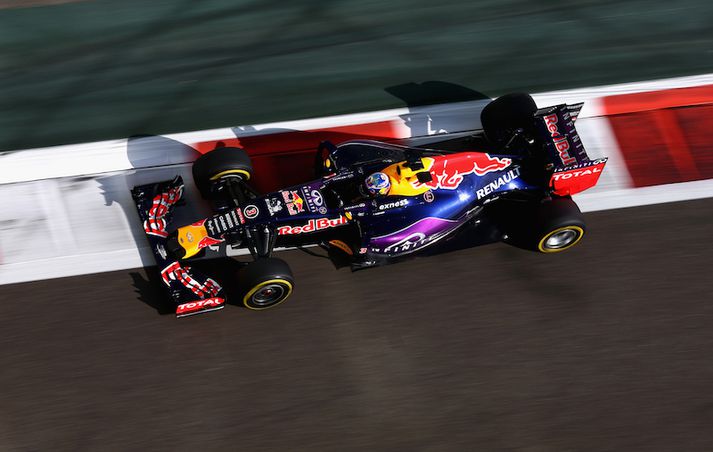 Red Bull bíll Daniel Ricciardo séður að ofan, ætli það verði miklar breytingar á bíl þessa árs?