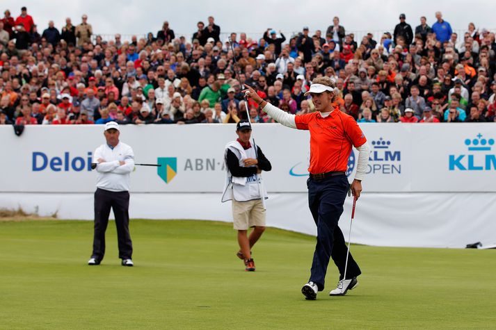 Joost Luiten bar sigur úr býtum á KLM Open í fyrra.