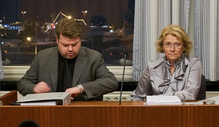 Steinunn Guðbjartsdóttir og Páll Eiríksson kynntu nauðsamningsfrumvarp Glitnis í Héraðsdómi Reykjavíkur á föstudaginn.