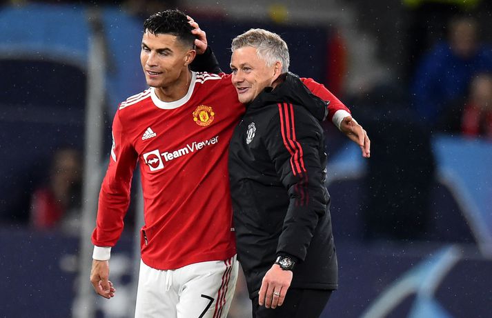 Cristiano Ronaldo var að sjálfsögðu á krísufundinum með Ole Gunnar Solskjær.