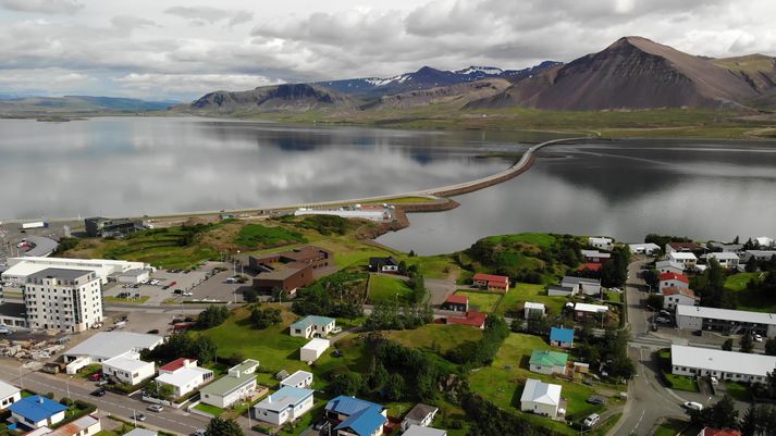 Tilkynning barst um slysið um klukkan ellefu í dag.