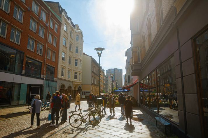Bílnum var ekið frá Kaupmannahöfn til Malmö.