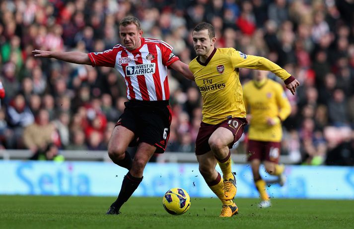 Wilshere á ferðinni í dag.