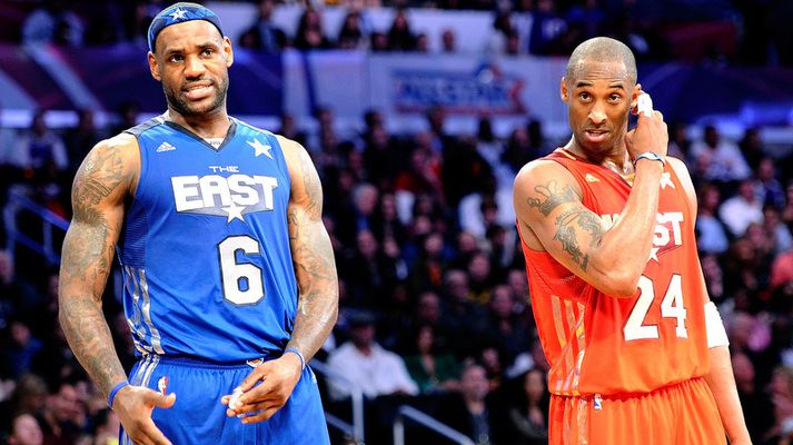LeBron James og Kobe Bryant.