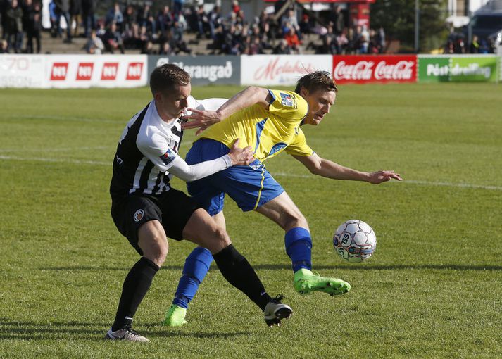 Andri Rúnar Bjarnason var KR-ingum erfiður á KR-vellinum í gær.  