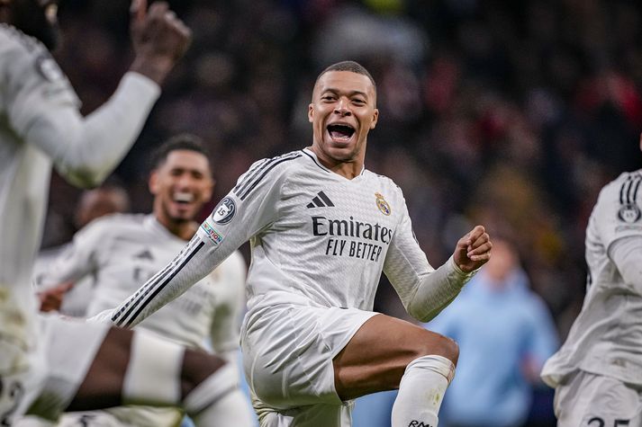 Kylian Mbappé hefur verið í miklu markastuði með Real Madrid á þessu tímabili og nú er met í hættu.