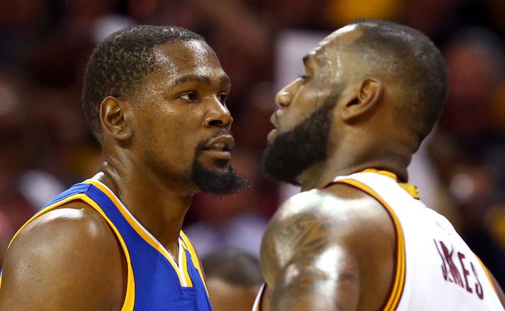 Kevin Durant og LeBron James.