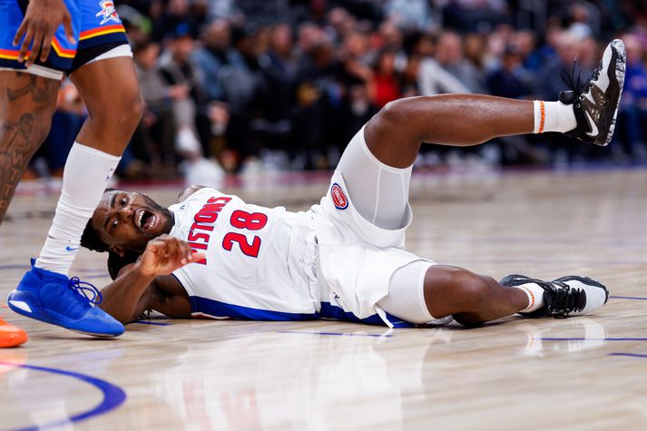 Isaiah Stewart hjá Detroit Pistons missti stjórn á skapi sínu fyrir leik á móti Phoenix Suns í nótt.