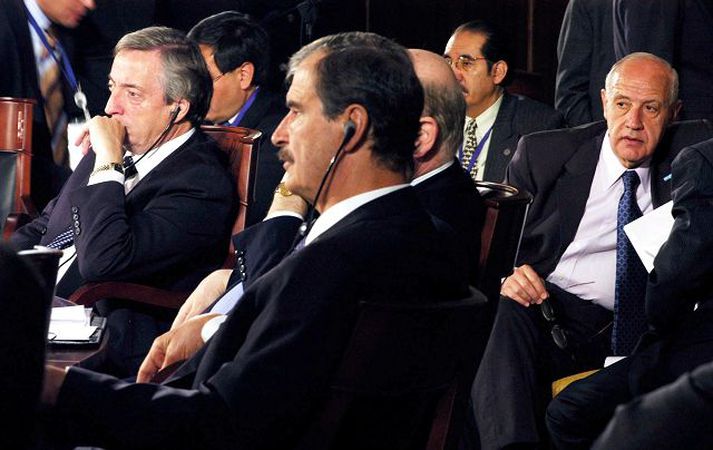 Kirchner og Fox. Nú andar köldu milli þessara tveggja forseta.