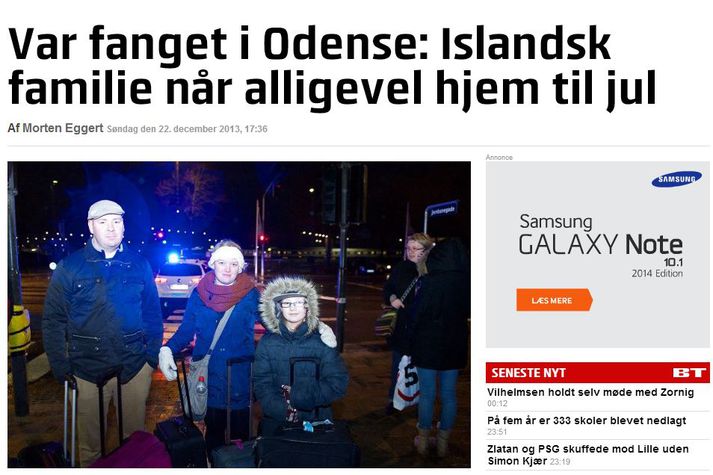 Ágúst Ágústsson, Herdís Baldvinsdóttir og dóttir þeirra komust loks á leiðarenda.