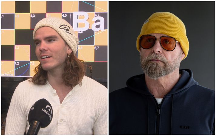 Jökull Júlíusson, söngvari Kaleo, og Bubbi Morthens, söngvari og skáld.