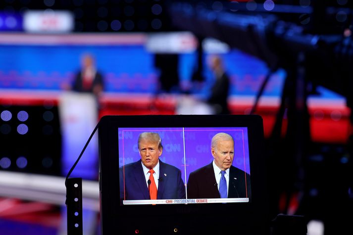 Mikið hefur verið rætt um hæfi Biden til þess að sinna forsetaembættinu eftir kappræðurnar í sjónvarpi.