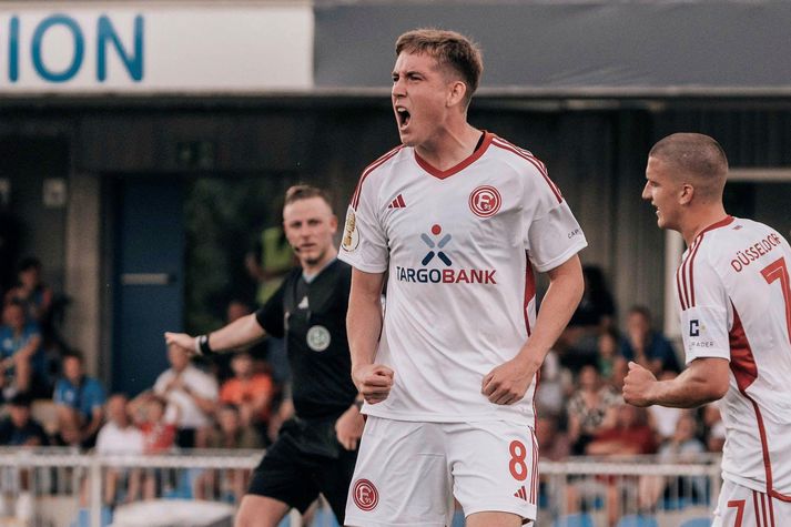 Ísak Bergmann Jóhannesson spilaði allan leikinn á miðjunni hjá Fortuna Dusseldorf. 