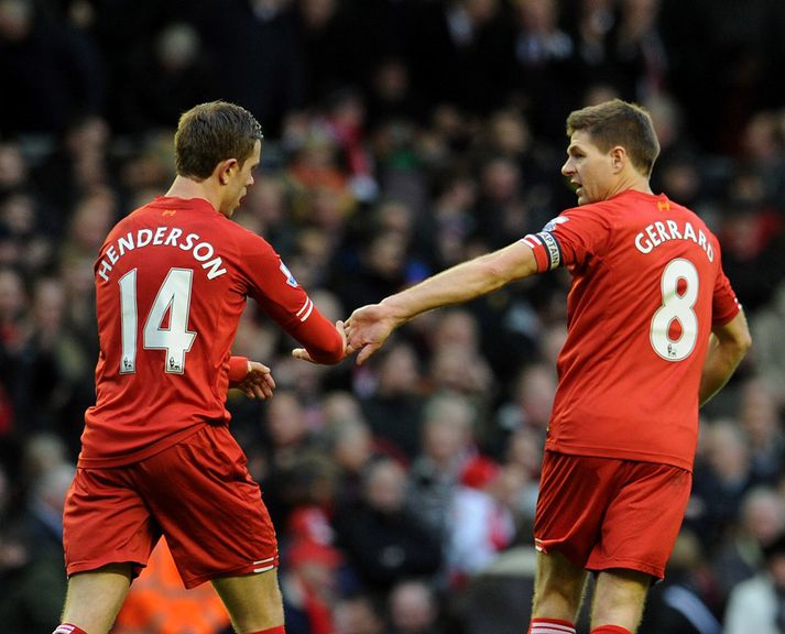 Gerrard og Jordan Henderson.