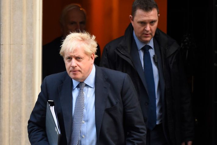 Boris Johnson var allt annað en sáttur með niðurstöðu þingfundar laugardagsins.