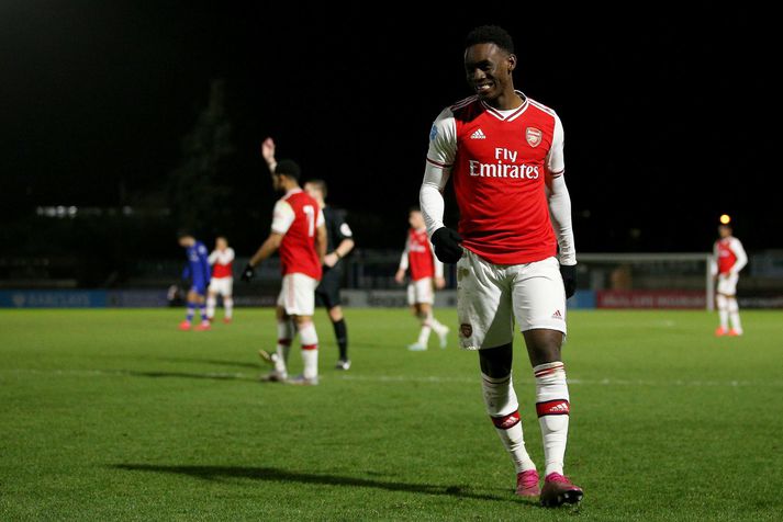 Folarin Balogun er efnilegur markaskorari en hefur enn ekki fengið að spila með Arsenal í ensku úrvalsdeildinni á þessu tímabili.