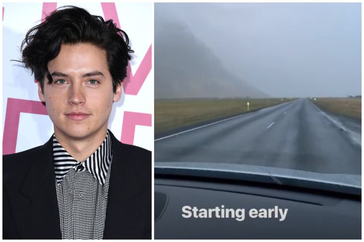 Cole Sprouse var snemma á ferð í morgun.