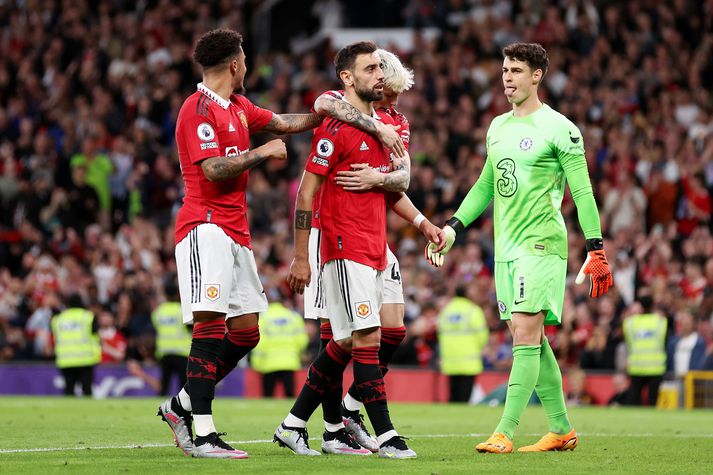 Bruno Fernandes skoraði þriðja mark United í kvöld.