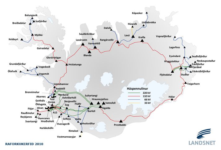 Rafmagn datt fyrst út upp úr klukkan átta og svo fljótlega aftur. Sigöldulína 4 og Prestbakkalína 1 leysti út. 