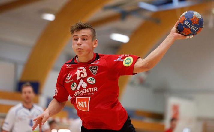 Theodór var markahæstur í liði ÍBV með 11 mörk í dag.